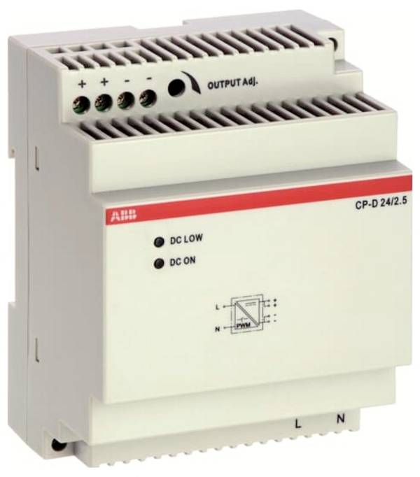 ABB 1SVR427044R0200 Kalapsínes tápegység  24 V 2.5 A 60 W   Tartalom, tartalmi egységek rendelésenként 1 db