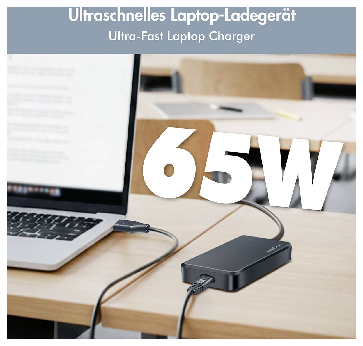 LogiLink PA0413 Notebook tápegység 20 V 3.25 A USB Power Delivery (USB-PD)-1
