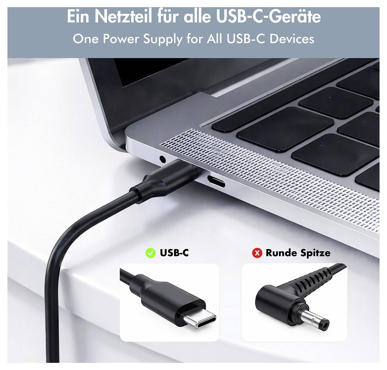 LogiLink PA0413 Notebook tápegység 20 V 3.25 A USB Power Delivery (USB-PD)-4