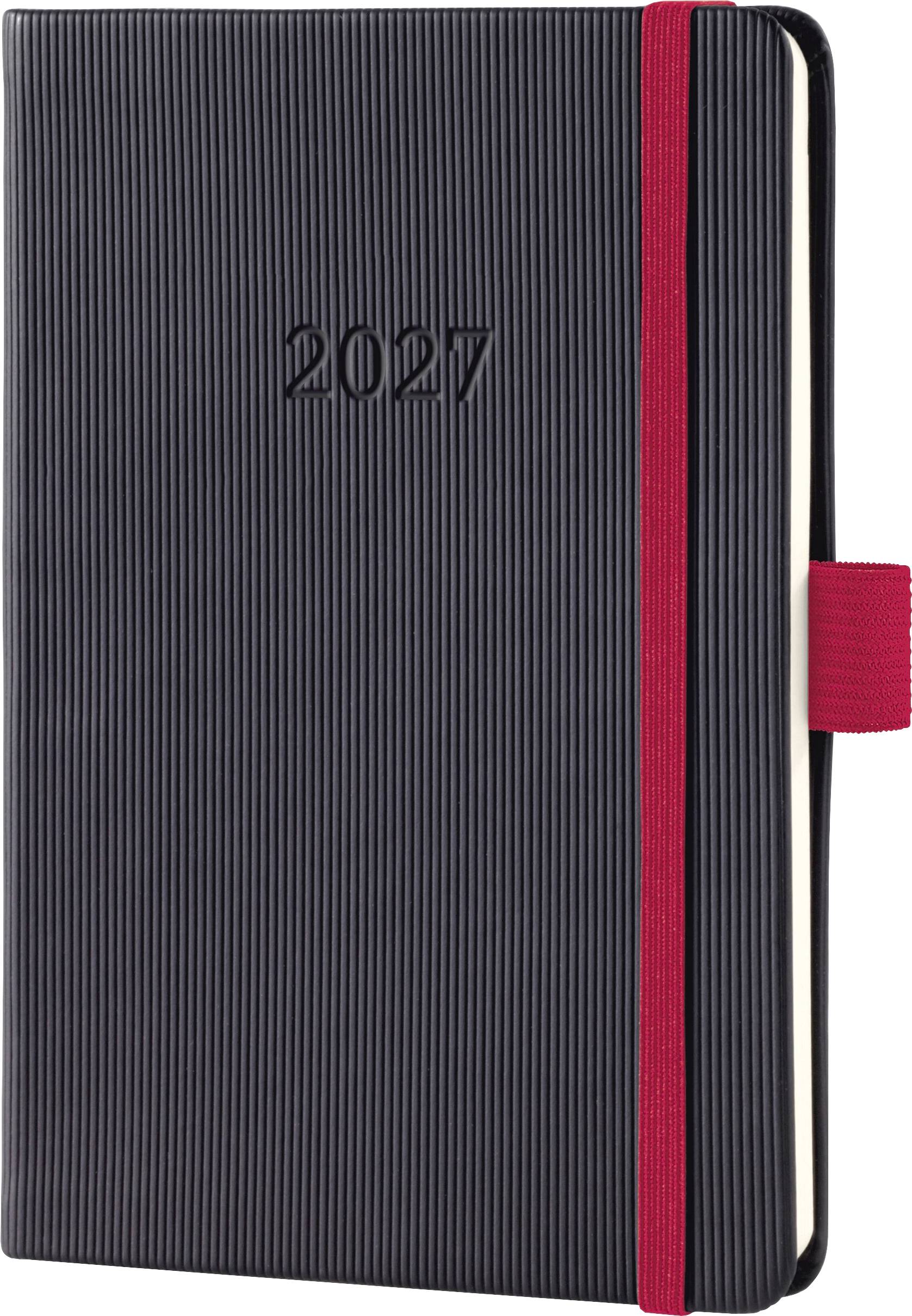 Sigel C2709 Calendrier hebdomadaire Conceptum 2027 Hardcover DIN A6 noir, rouge 176 pages 1 pc(s)