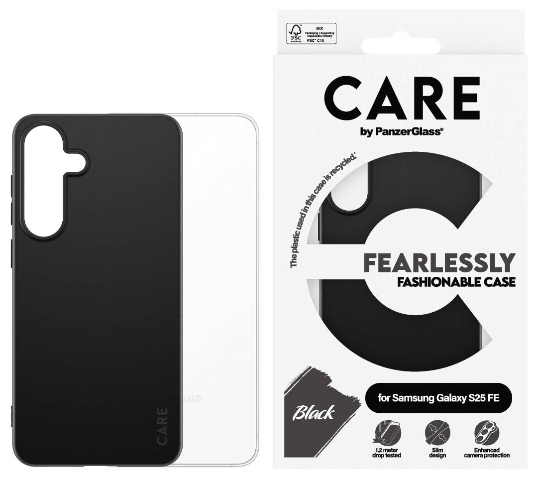 PanzerGlass CARE Hátlap Samsung Galaxy S25 FE 5G Fekete Induktív töltés CR34850-2