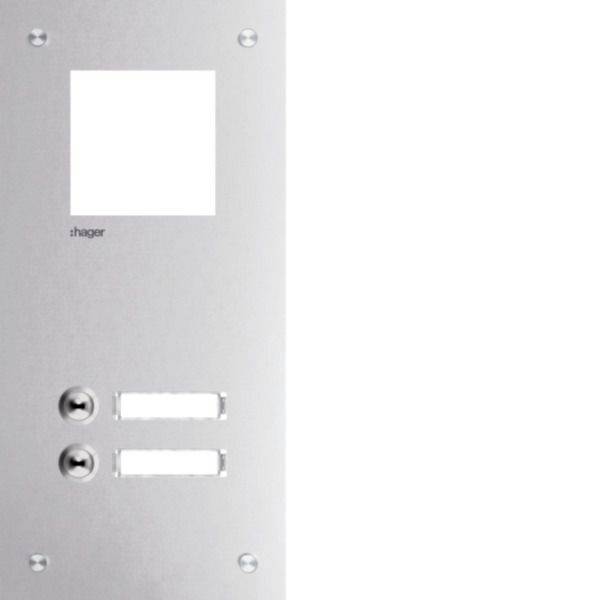 Hager RTQ102X Előlap   Nemesacél