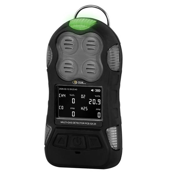PCE Instruments PCE-GA 25 Szénmonoxid mérő 0 - 100 ppm  Kalibráció Gyári standard (tanúsítvány nélkül)