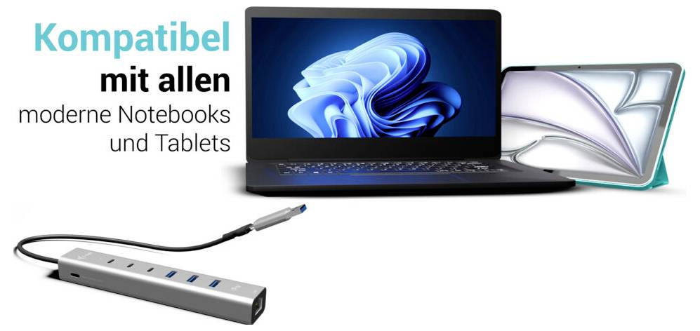 i-tec CAHUBMETAL6LANPD USB hub Ezüst USB-C/USB-A Metal HUB 6 port+GLAN-6