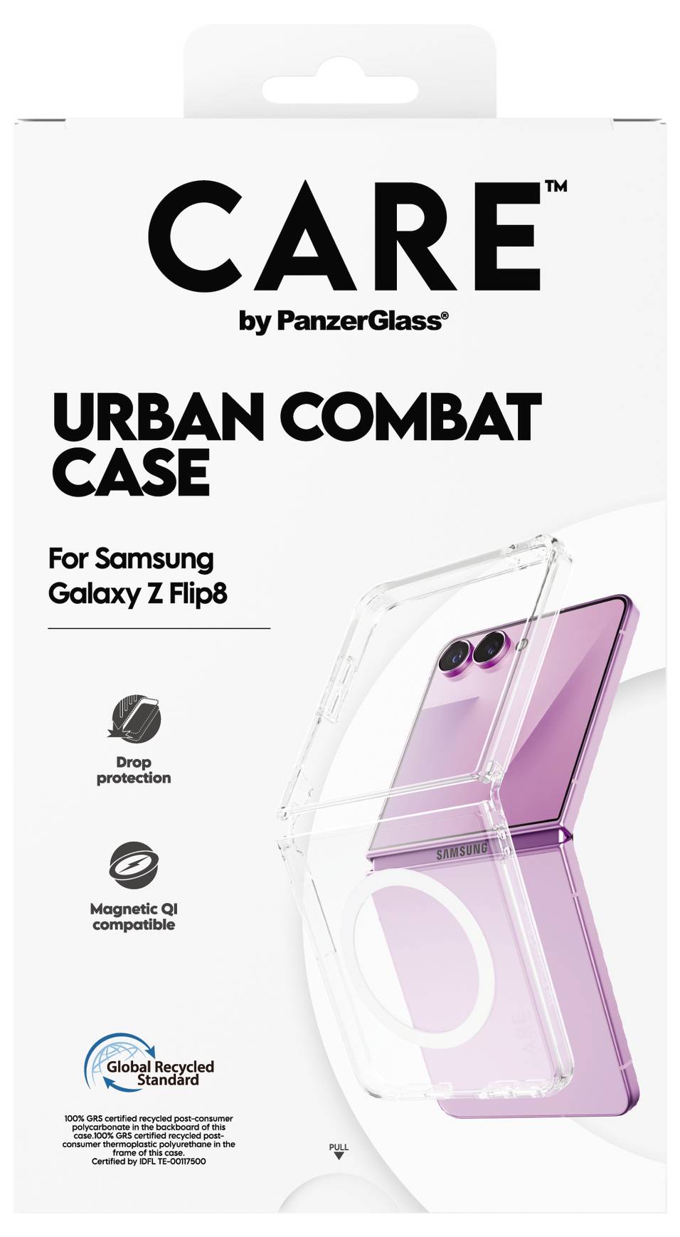 PanzerGlass CARE Urban Hátlap Samsung Galaxy Z Flip 8, Galaxy Z Flip 7 Átlátszó Induktív töltés CR53256-3