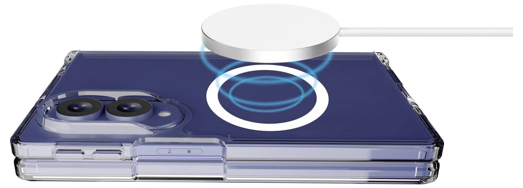Cellularline Impact Clear Hátlap Samsung Galaxy Z Fold 8 Átlátszó Induktív töltés IMPACTMAGALZWIDET-3
