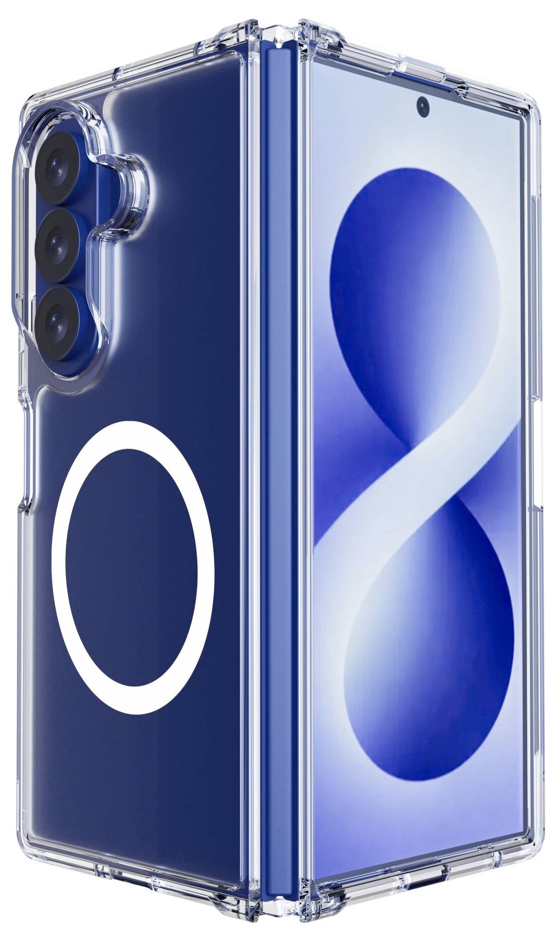 Cellularline Impact Clear Hátlap Samsung Galaxy Z Fold 8 Átlátszó Induktív töltés IMPACTMAGALZFOLD8T-1