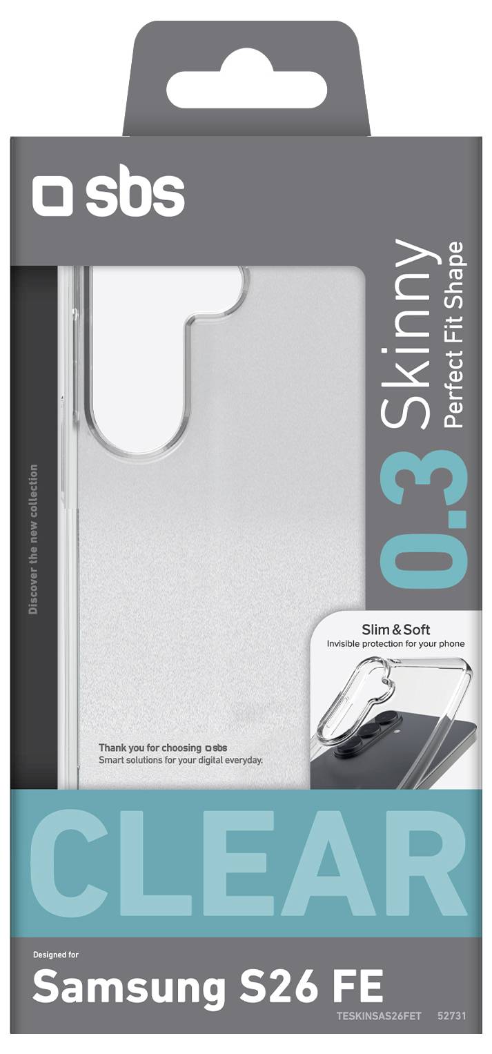 sbs mobile Skinny Hátlap Samsung Galaxy S26 FE Átlátszó TESKINSAS26FET-1