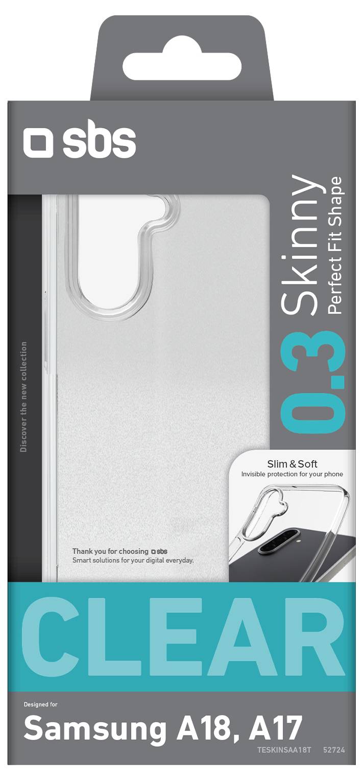 sbs mobile Skinny Hátlap Samsung Galaxy A18, Galaxy A17 Átlátszó TESKINSAA18T-1