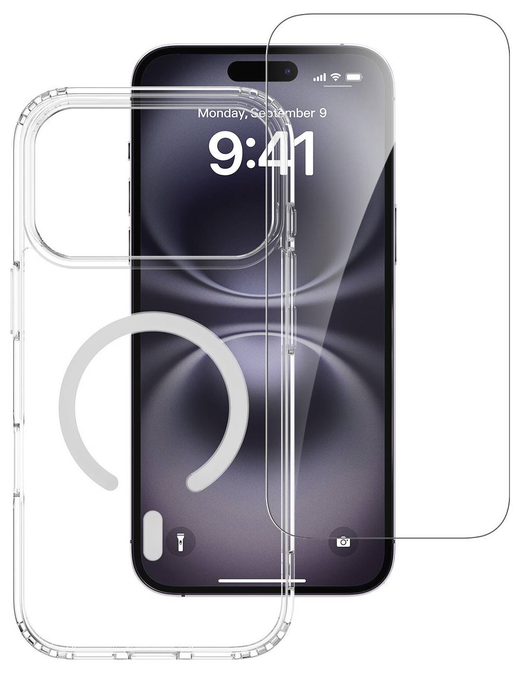 4Smarts 360° Premium Protection Tok + védőüveg készlet Apple iPhone 18 Pro Max, iPhone 17 Pro Max Átlátszó Induktív tölt-3