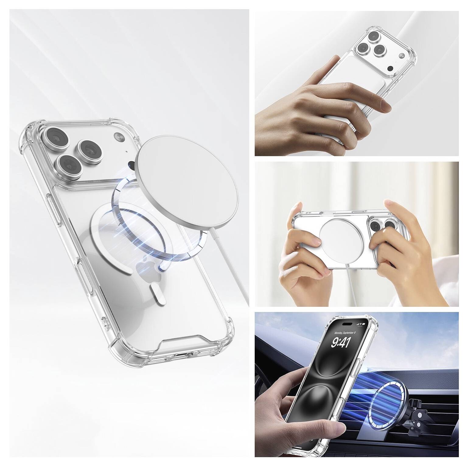 4Smarts Hybrid Case Ibiza Hátlap Apple iPhone 18 Pro Max, iPhone 17 Pro Max Átlátszó Induktív töltés 541912-3
