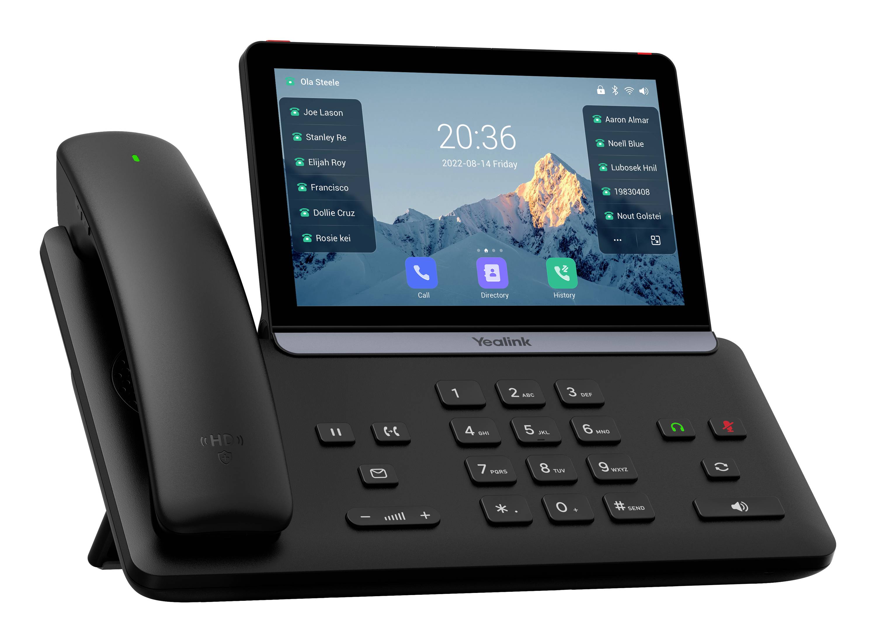Yealink SIP-T88W Pro Rendszertelefon, VoIP Fekete-1