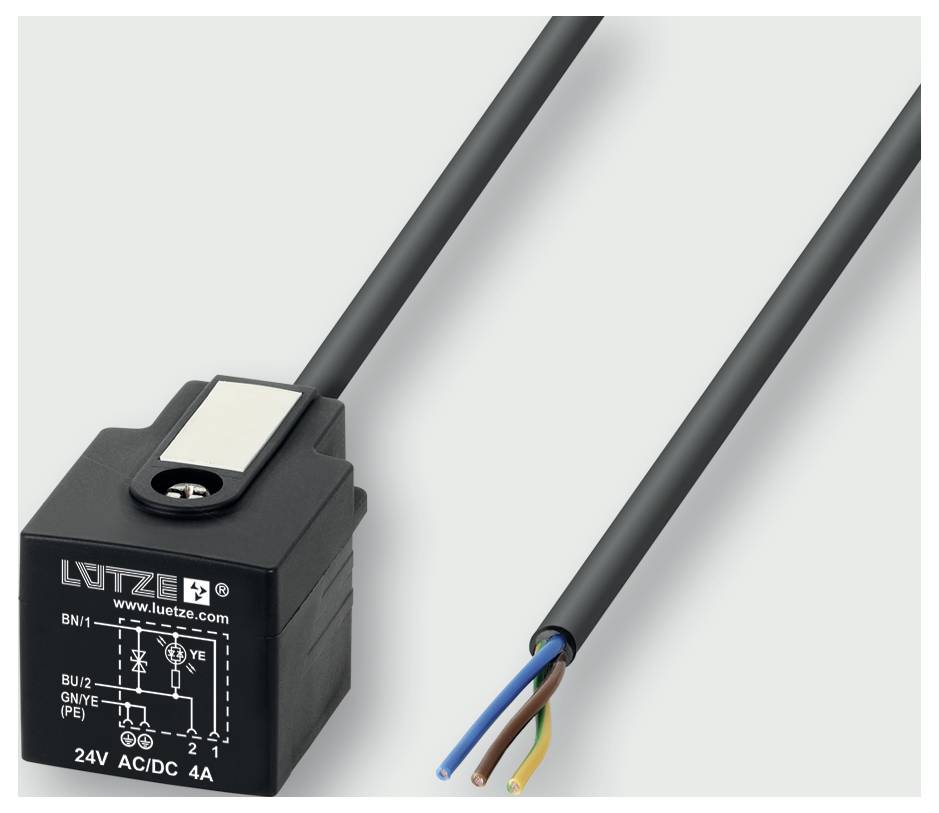 LS-A-9607 szelepcsatlakozó 10m PVC 24V LS-A-9607 10m PVC 24V 709607 Lütze Tartalom: 1 db
