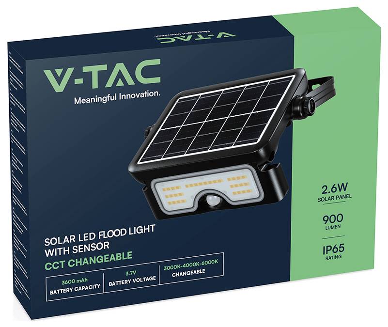 V-TAC VT-777-7 24341 Napelemes fali fényszóró 7 W Fényszín (fényforrás): Melegfehértől a hidegfehérig-2