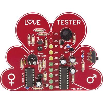 Szerelemmérő teszter építőkészlet 9V Velleman Love Tester MK149
