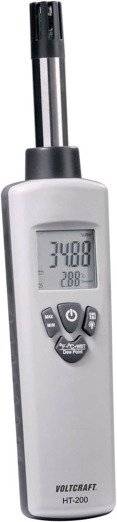 Levegő hőmérséklet és páratartalom mérő, gyorsbeállású kéziműszer Voltcraft HT200-1