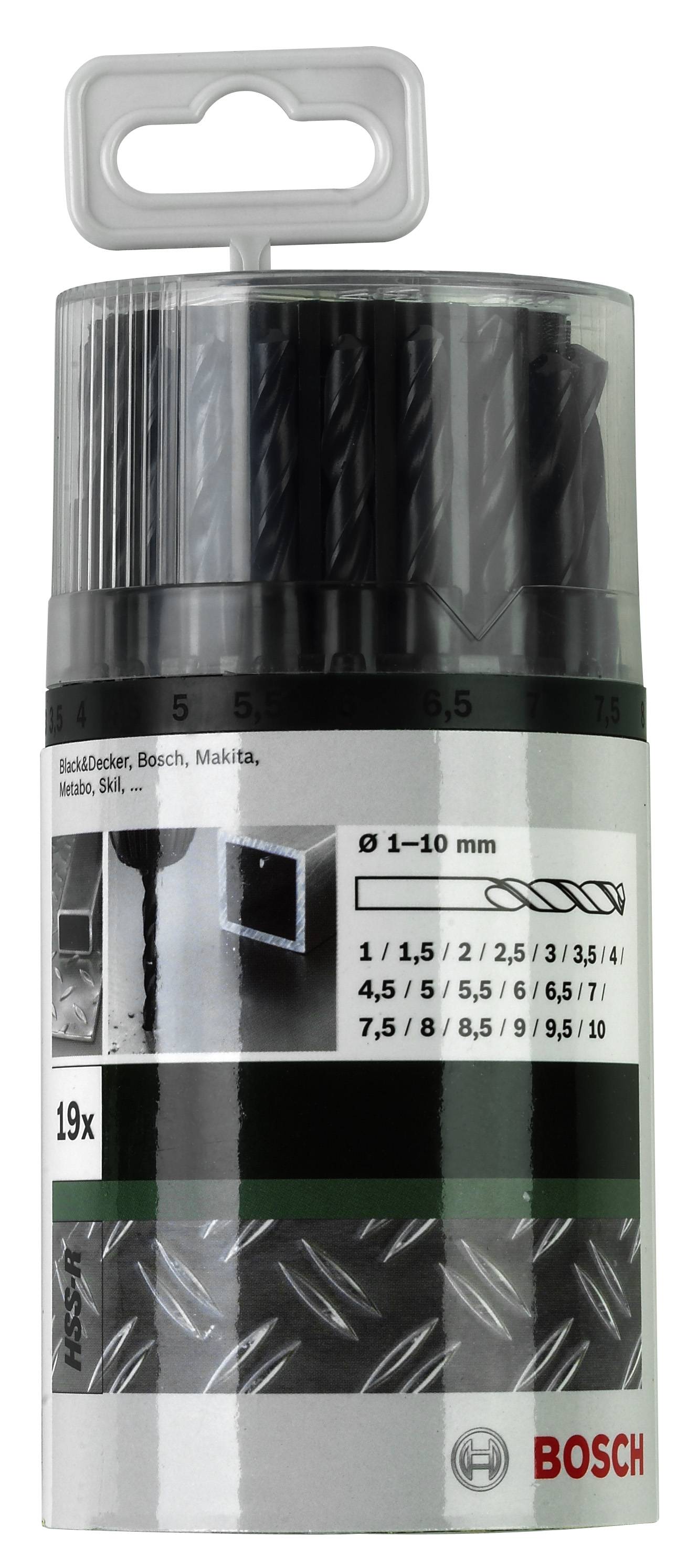Bosch Accessories 2609255033 HSS Fém spirálfúró készlet 19 részes 1 mm, 1.5 mm, 2 mm, 2.5 mm, 3 mm, 3.5 mm, 4 mm, 4.5 mm, 5 mm, 5.5 mm, 6 mm, 6.5 mm, 7 mm, 7.5