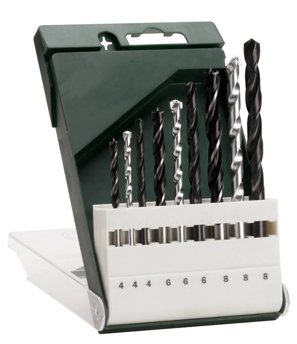 Bosch 9 részes fúrószár készlet, fafúró, fémfúró, falfúró és kőzetfúró készlet Bosch 2609255483