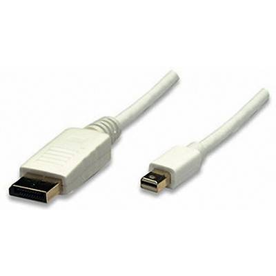 DisplayPort csatlakozókábel [1x mini DisplayPort dugó - 1x DisplayPort dugó] 2 m fehér Manhattan 1007662