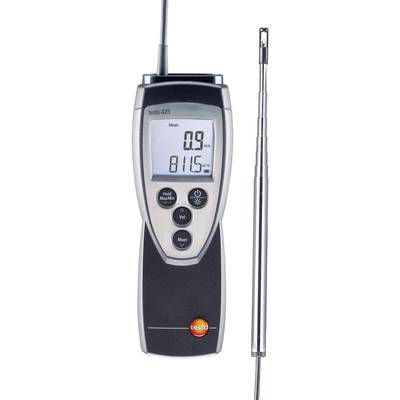 Termikus légsebesség mérő, anemométer 0...20 m/s, ISO kalibrált, testo 425