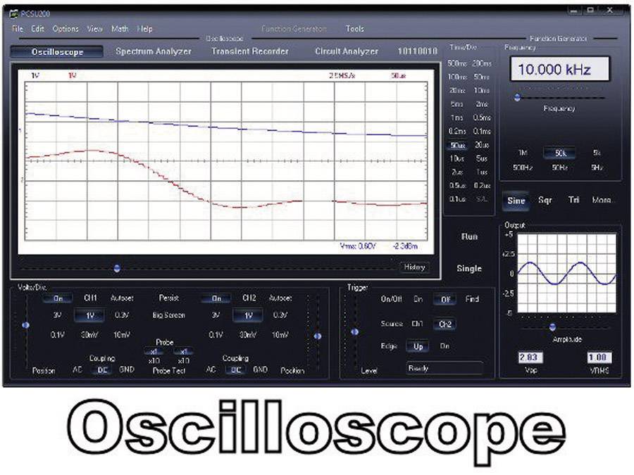 Velleman PCSU 200 2 csatornás USB-s Oszcilloszkóp előtét 12MHz-ig-7