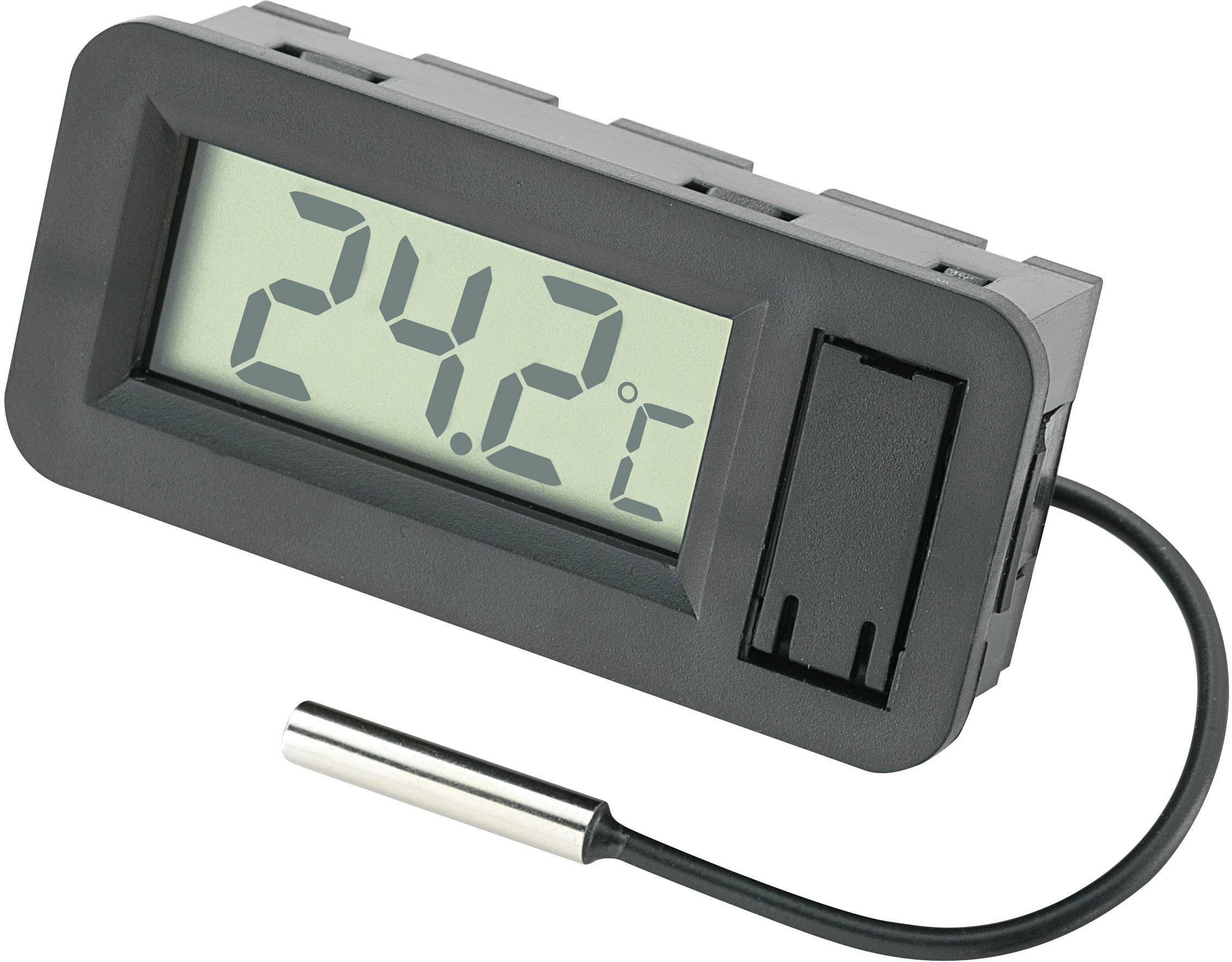 Beépíthető LCD hőmérő modul, panelműszer ‑50-től +70°C-ig Basetech BT-80