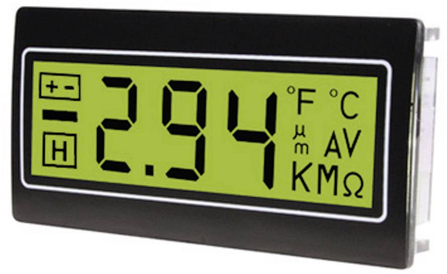 Digitális panelműszer, panelméter zöld háttérvilágítással 200mV 22,2x45mm TDE DPM961-TG