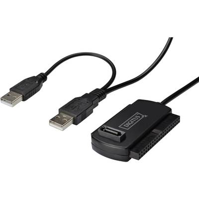 USB kábel 2x USB 2.0 dugó A - 1x 0.50 m fekete Digitus