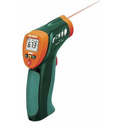 Infra hőmérő pisztoly, távhőmérő lézeres célzóval 8:1 optikával -20 + 332 °C, ISO kalibrált, Extech IR400