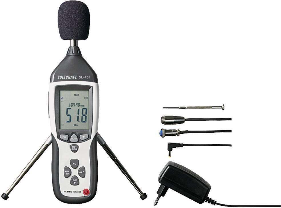 VOLTCRAFT Zajszintmérő SL-451 30 - 130 dB 31.5 Hz - 8 kHz Kalibrált ISO