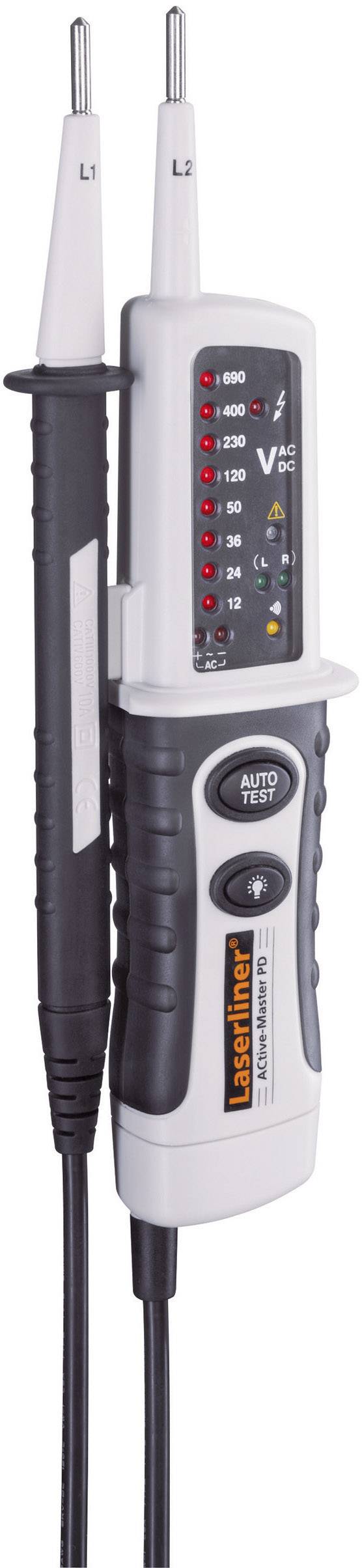 Laserliner AC-tiveMaster Kétpólusú feszültségvizsgáló Kalibráció (ISO) CAT III 1000 V, CAT IV 600 V LED