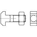 TOOLCRAFT 105946 Kalapácsfejű csavar M6 50 mm Négylap DIN 186 Acél 50 db