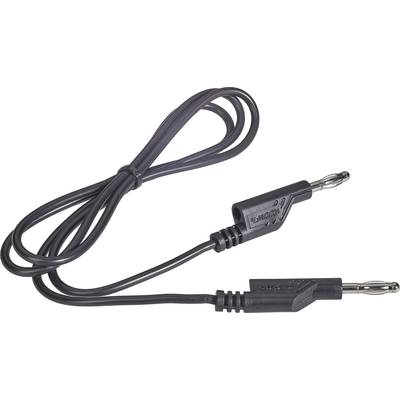 VOLTCRAFT Mérővezeték lamellás dugó, 4 mm lamellás dugó, 4 mm 1.00 m Fekete 1 db