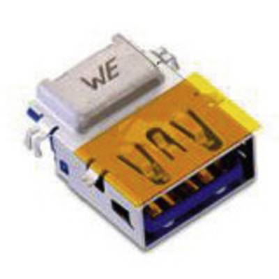 USB 3.0 A típus, fekvő, 1,75 mm eltéréssel, WR-COM Alj, beépíthető, vízszintes Würth Elektronik Tartalom: 1 db