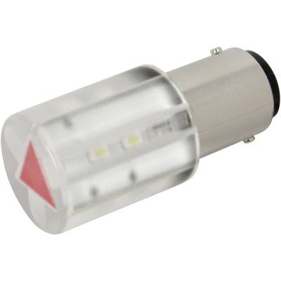 LED lámpa BA15d Piros 230 V/AC 320 mcd CML