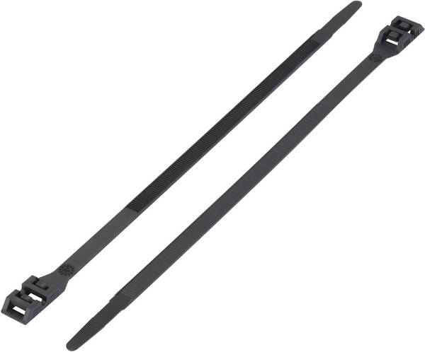 Kábelkötöző 510 mm fekete kettős fejjel Tru Components 1592754 TC-DK-510BK203 1 db