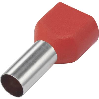 Iker érvéghüvely 14 mm Részlegesen szigetelt Piros TRU COMPONENTS 1091320 100 db