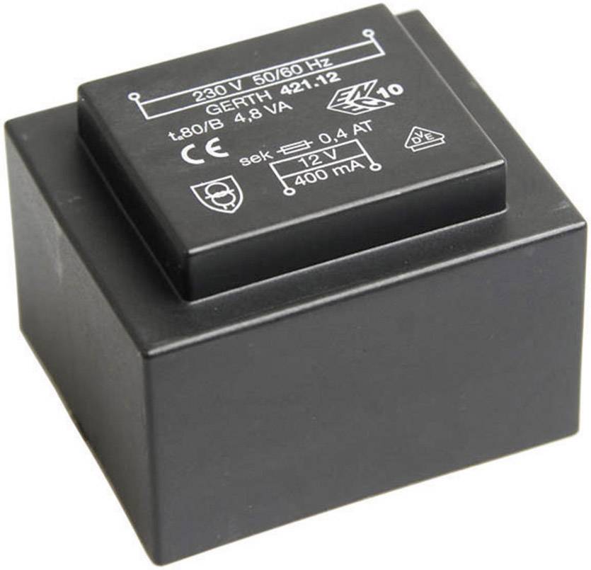 EI 42/14,8 Nyák transzformátor, 230 V / 9 V 533 mA 4,8 VA Gerth