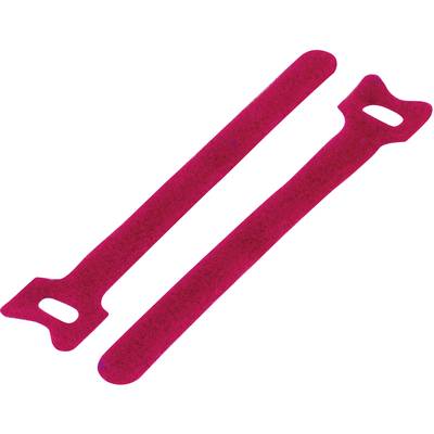 Tépőzár kábelkötegelő kötegeléshez, bolyhos és horgos fél (H x Sz) 210 mm x 16 mm, piros KSS MGT-210RD 1 db