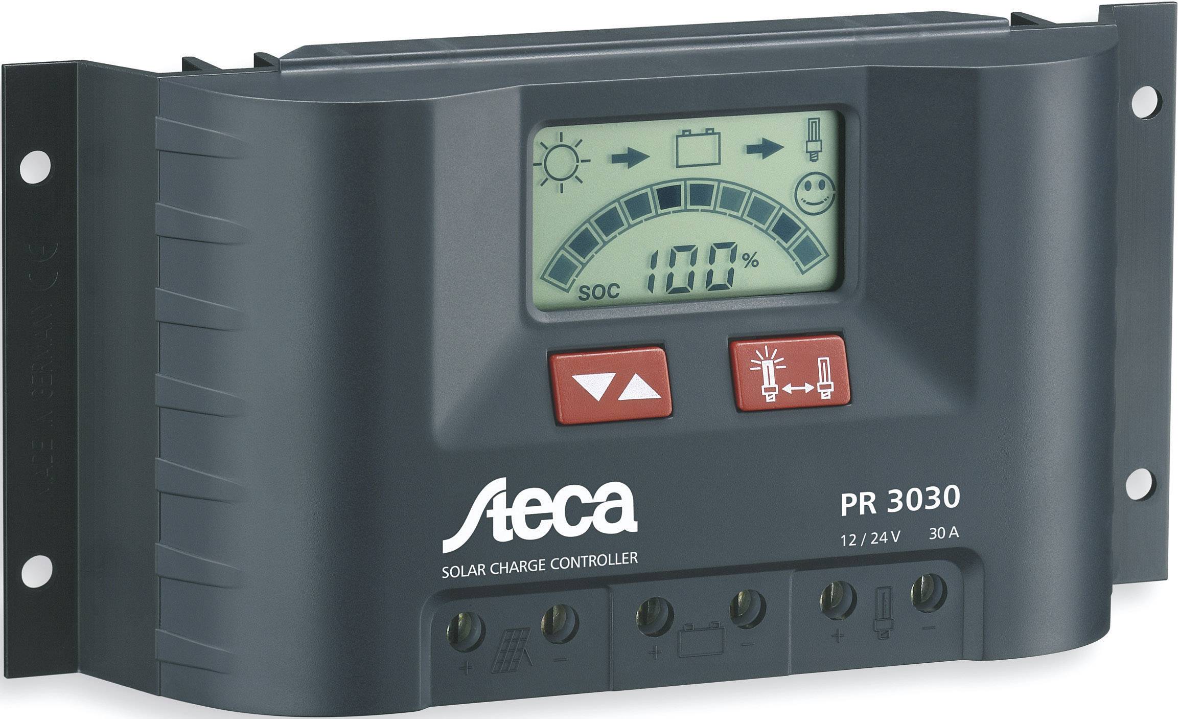 Szolár töltésszabályzó modul 12 V, 24 V 30 A Steca Steca PR 3030