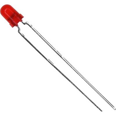 Vishay TLHR4400 LED kivezetéssel Piros Kerek 3 mm 13 mcd 60 ° 30 mA 2 V-0