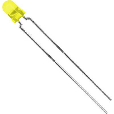 Vishay TLHY4400 LED kivezetéssel Sárga Kerek 3 mm 10 mcd 60 ° 30 mA 2.4 V-0