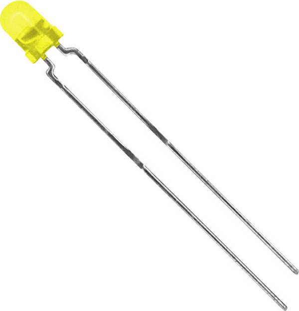 Vishay TLHY4400 LED kivezetéssel  Sárga Kerek 3 mm 10 mcd 60 ° 30 mA 2.4 V