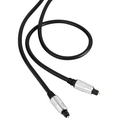 Digitális optikai audio kábel, 1x Toslink dugó - 1x Toslink dugó, 3 m, fekete, SuperSoft, Speaka Professional