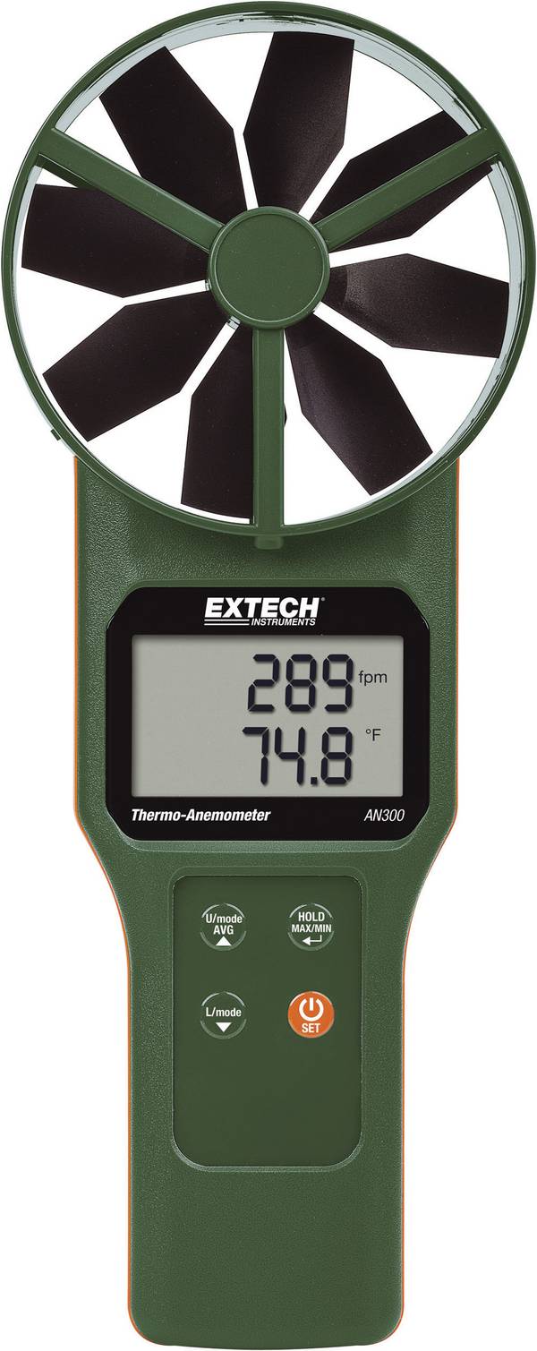 Extech AN300 Anemométer 0.2 - 30 m/s Kalibrált Gyári standard (tanusítvány nélkül)