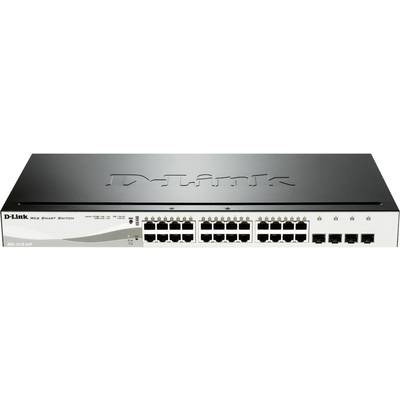 D-Link DGS-1210-24P Hálózati switch 24 + 4 Port 1 GBit/s PoE funkció
