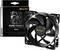 'Be Quiet! Pure Wings 2' PC-ventilátor fekete színben, a hozzátartozó csomagolás mellett. Fő jellemző: 120mm-es méret, halk működés hűtéshez.