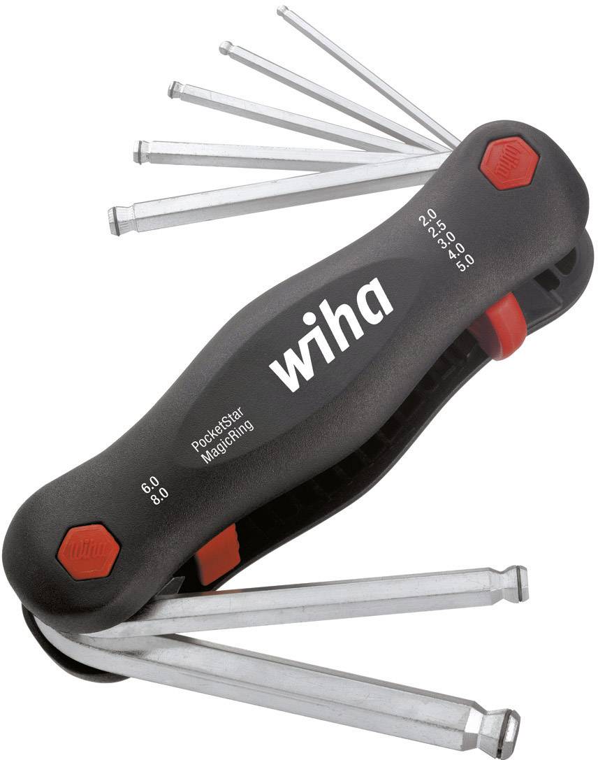 Wiha Belső hatlap Hajlított csavarhúzó készlet 2 mm, 2.5 mm, 3 mm, 4 mm, 5 mm, 6 mm, 8 mm 7 részes