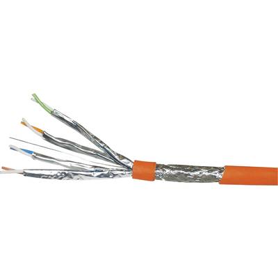 Hálózati kábel CAT 7 S/FTP 8 x 0.25 mm² Narancs VOKA Kabelwerk 170203-50 méteráru
