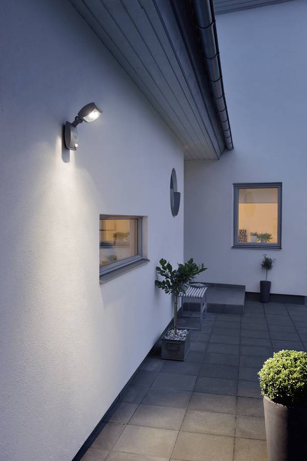 Konstsmide Latina Small 7937-370 LED-es kültéri fali lámpa mozgásérzékelővel EEK: F (A - G) LED Fixen beépített LED-es 3 W Antracit